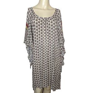 Uncle Frank Summer Bohemian Wing sleeve‎ high low ruffle sleeve Shift dress S